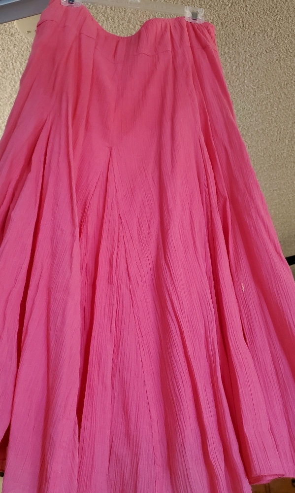 Hot Pink Size 14 100% Cotton Gauze Trumpet Skirt